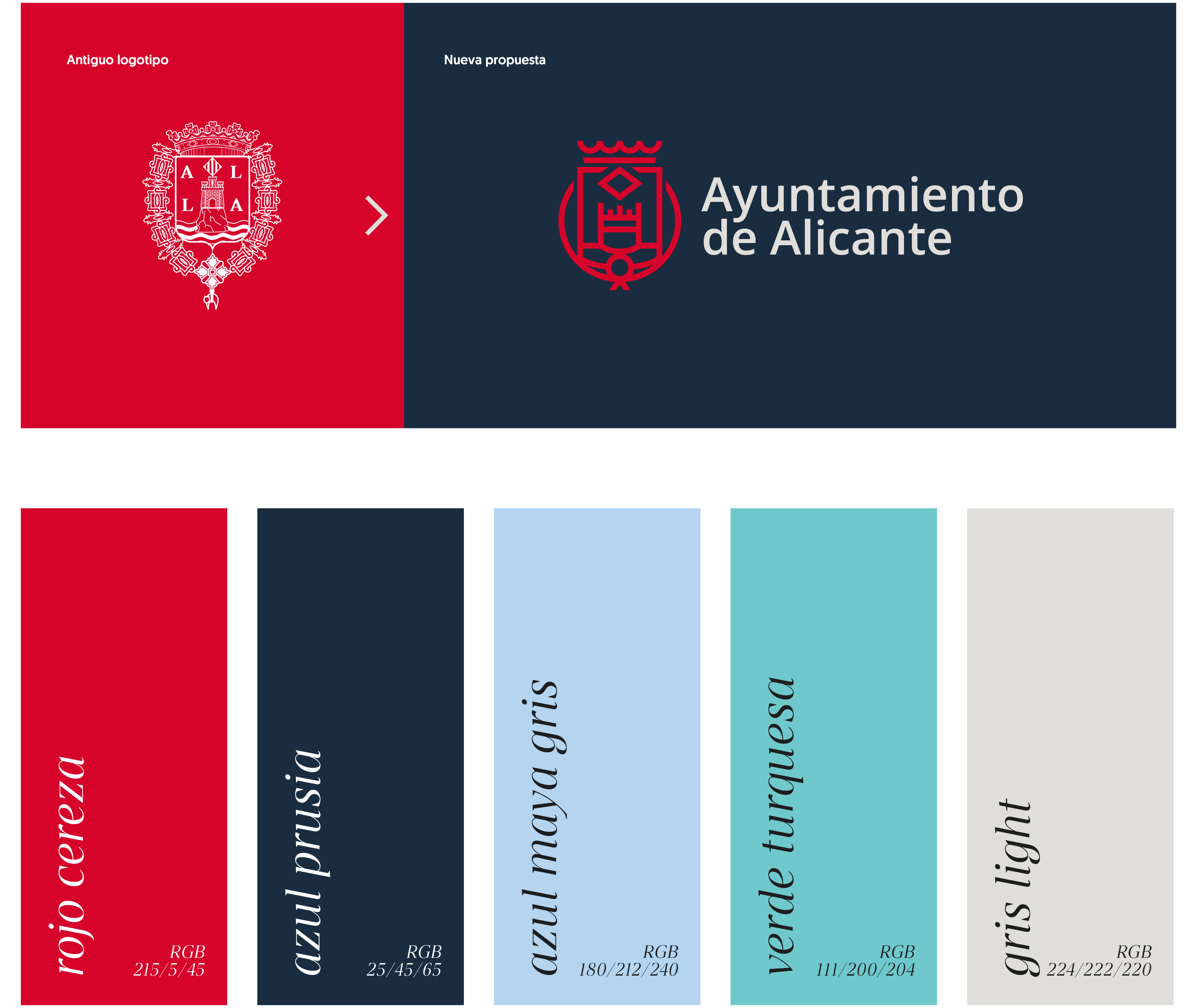 INUQ Estudio Diseño de logotipos en Elche y Alicante Branding Ayuntamiento de Alicante logotipo colores corporativos
